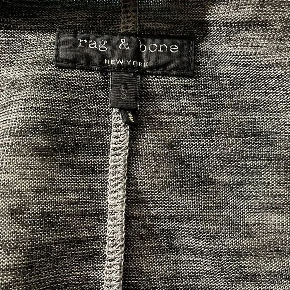Rag & Bone Racerback Tank Gray Shiny Sheer S